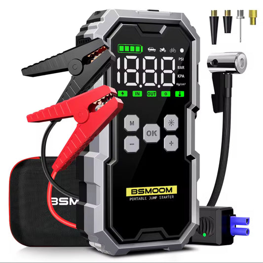 2-in-1 Emergency Car Power Pack – Jump Start & Inflate Anywhere
